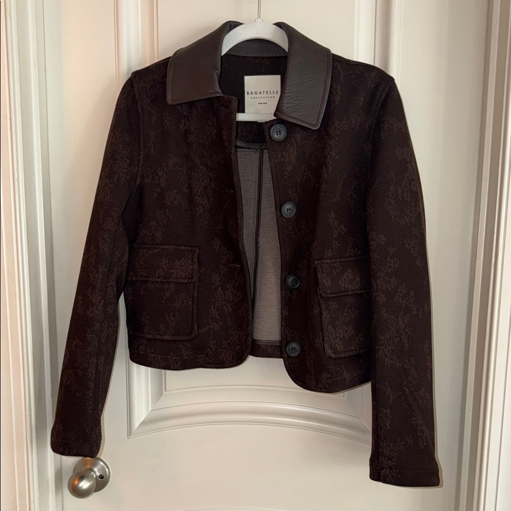 Bagatelle Dark Brown Patterned Jacket - image 1